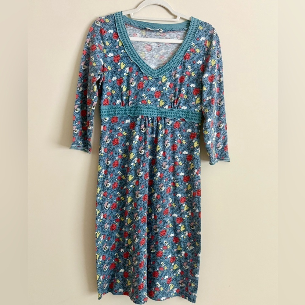 Boden Floral Dress 3/4 Sleeves Womens Size 6 WH309